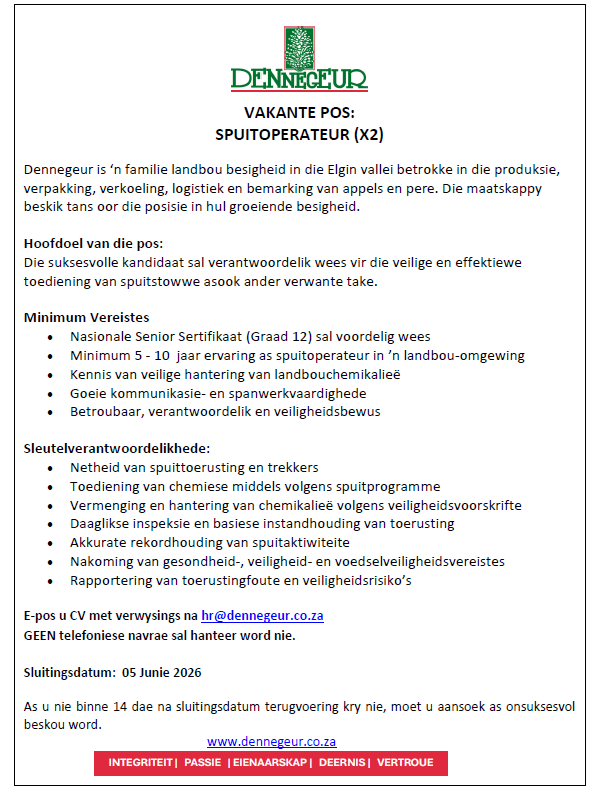 SPUIT OPERATEURS DENNEGEUR
