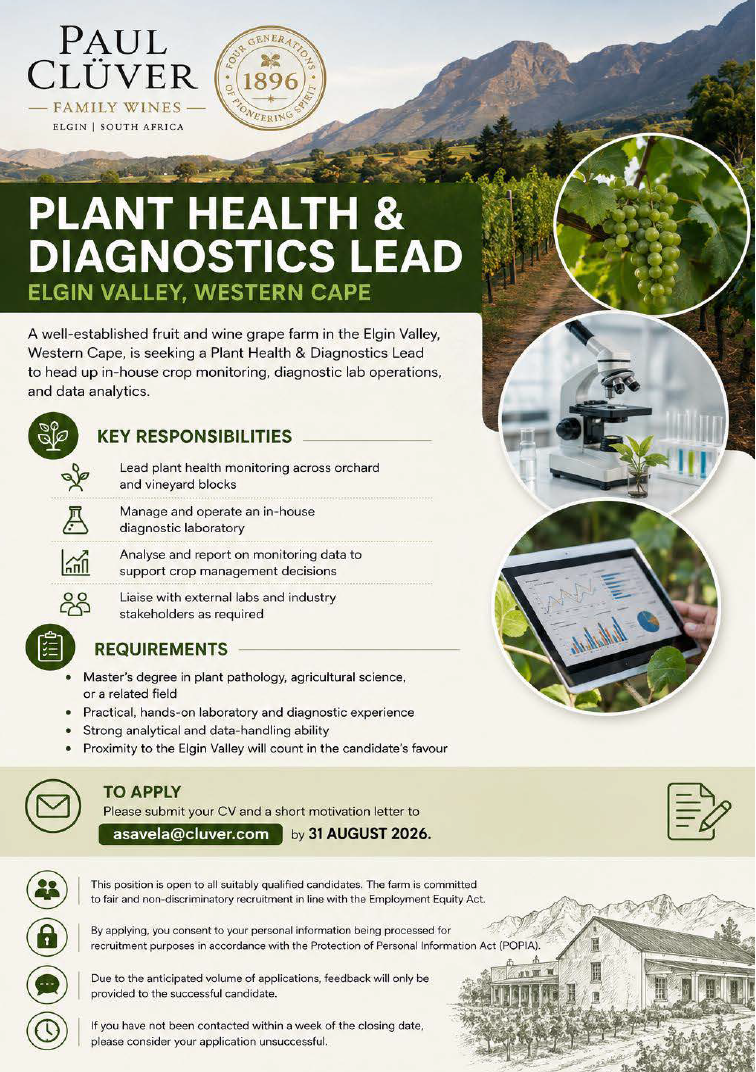 PLANT HEALTH DIAGNOSTICS PAUL CLUVER